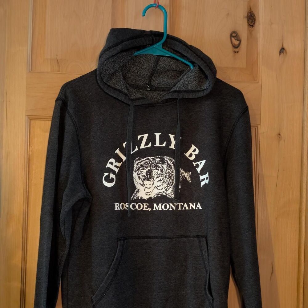 Grizzly Bar Roscoe Montana Graphic Hoodie